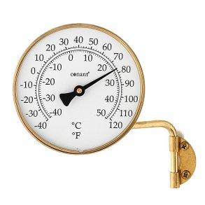 Thermometer Bimetall - Messing C+F  