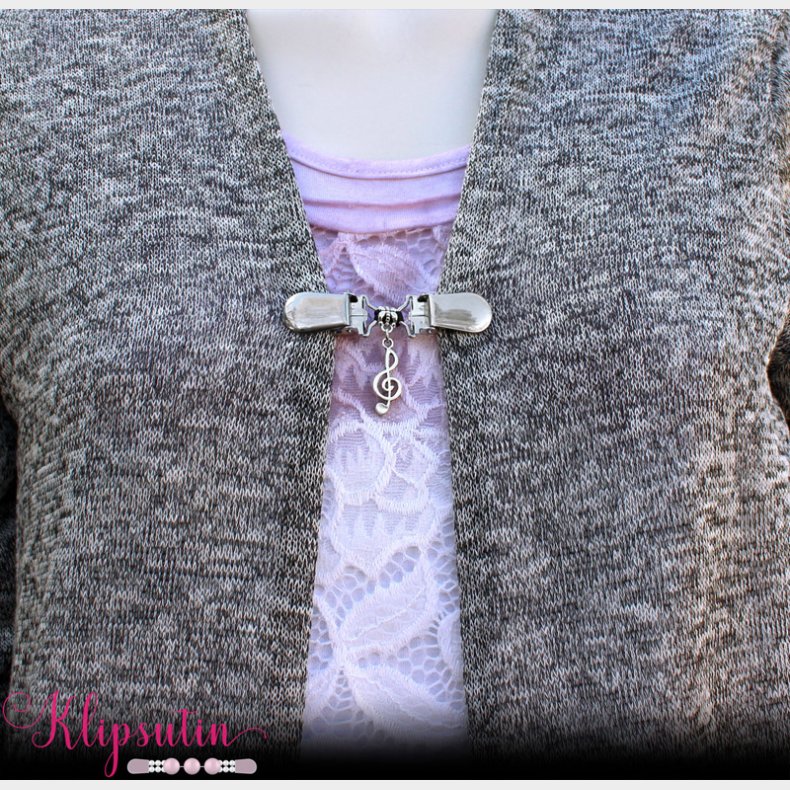 Klipsutin Melodi-G-ngle med slvklips