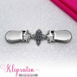 Klipsutin Fransk lilje-blomst med slvklips