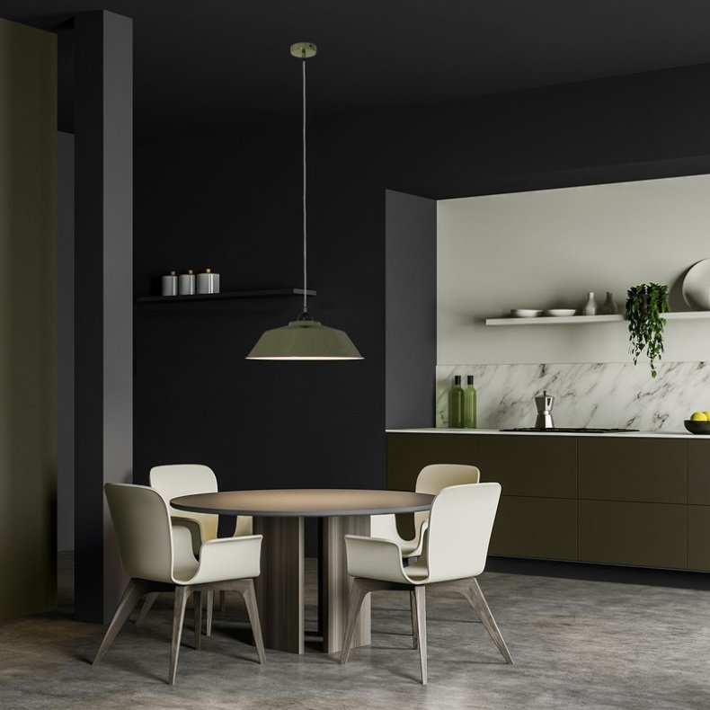 BORIS NOV&Eacute; - pendel gr�n-hvid 42 �