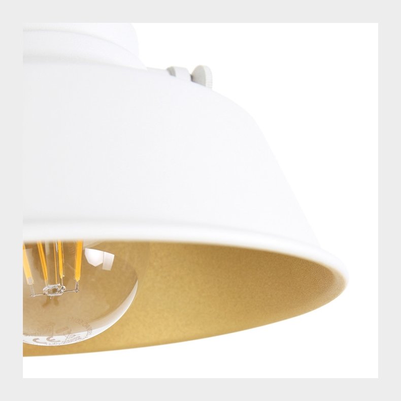 BORIS NOV&Eacute; - hvid-guld vg- og klemlampe