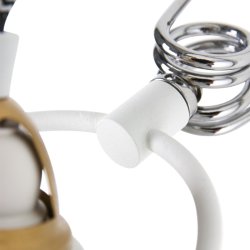 BORIS NOV&Eacute; - hvid-guld vg- og klemlampe