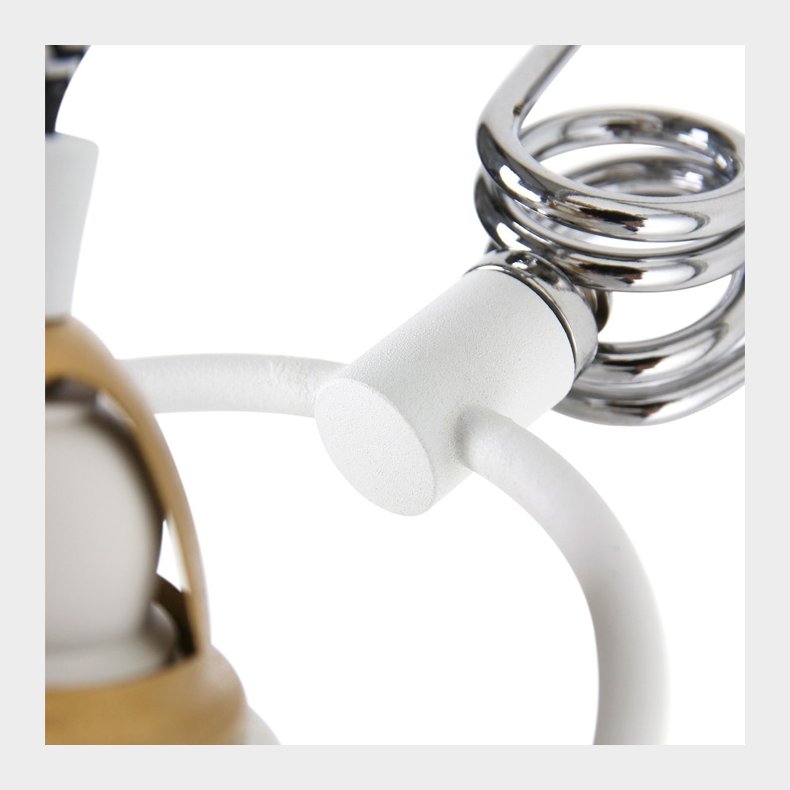 BORIS NOV&Eacute; - hvid-guld vg- og klemlampe