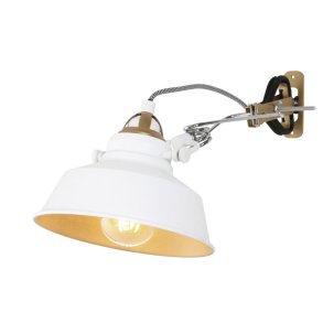 BORIS NOVÉ - hvid-guld vg- og klemlampe