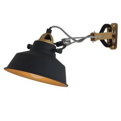 BORIS NOV&Eacute; - sort-guld vg- og klemlampe