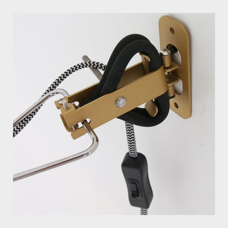 BORIS NOV&Eacute; - sort-guld vg- og klemlampe