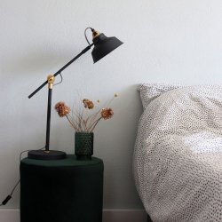 BORIS NOV&Eacute; - sort-guld bordlampe