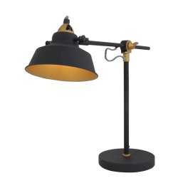 BORIS NOV&Eacute; - sort-guld bordlampe