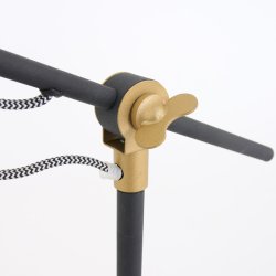 BORIS NOV&Eacute; - sort-guld bordlampe