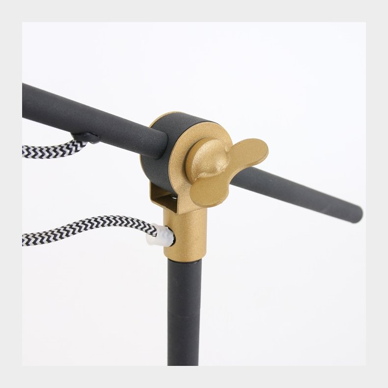 BORIS NOV&Eacute; - sort-guld bordlampe