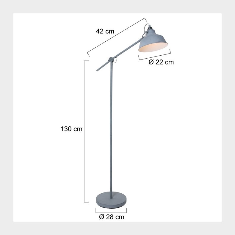 BORIS NOV&Eacute; - gr� gulvlampe