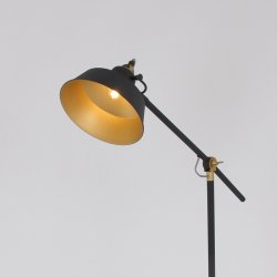 BORIS NOV&Eacute; - sort-guld gulvlampe