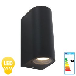 LOGAN - LED v�glampe sort IP44