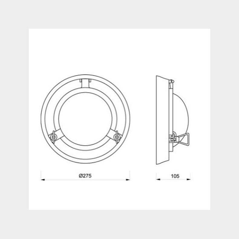 Porthole lamp - 27 cm Brass IP20
