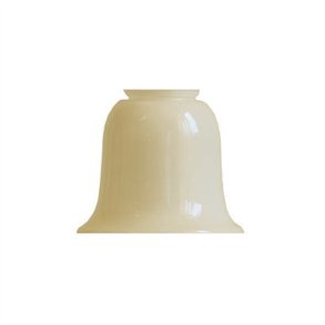 Bell-shaped screen in offwhite glass - H 11 x B 12,5 cm