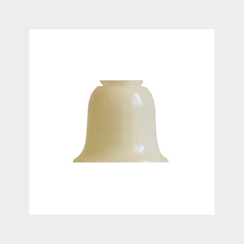 Bell-shaped screen in offwhite glass - H 11 x B 12,5 cm