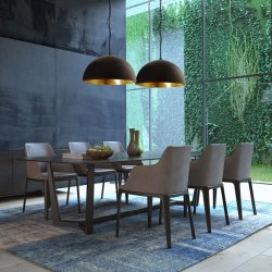 Semicirkel - pendel sort  2 x 35 cm �