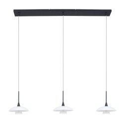 Tallerken - pendel 3 sort - H 140 x B 108 cm