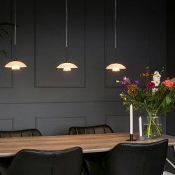 Tallerken - pendel 3 sort - H 140 x B 108 cm