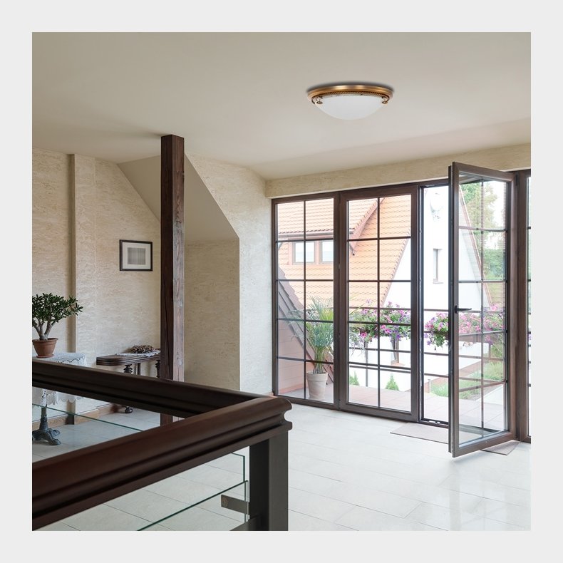 ANTIQUE - plafond antikmessing 29 cm