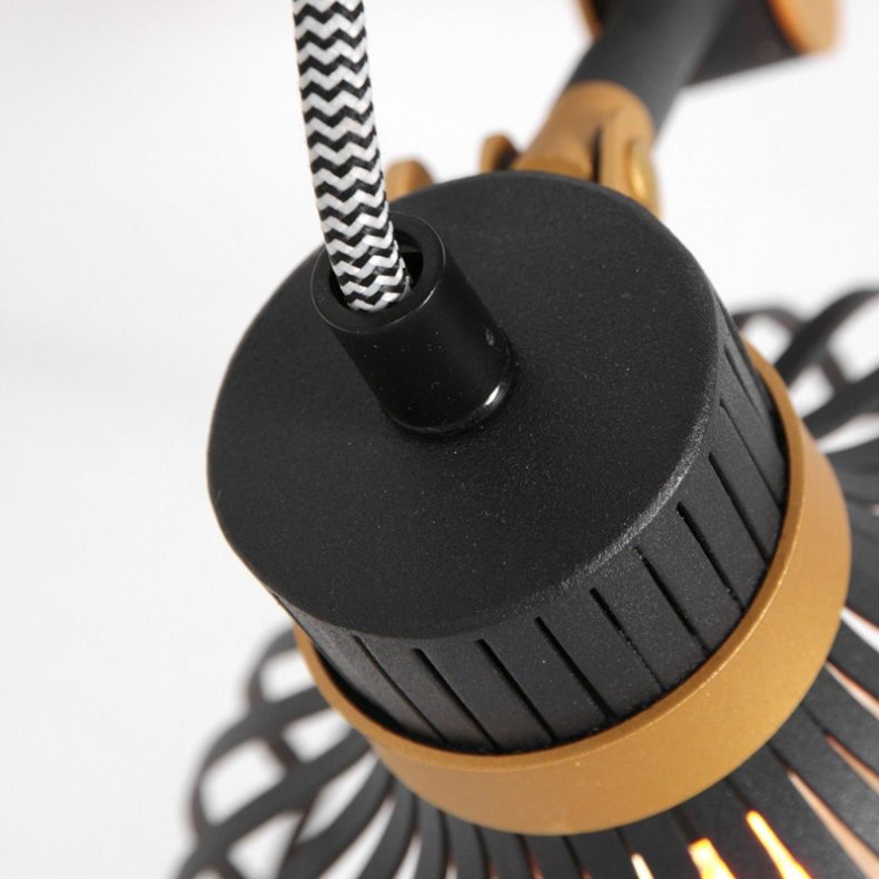 DUNBAR - sort-guld vglampe