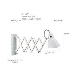 SPRING - hvid saxelampe