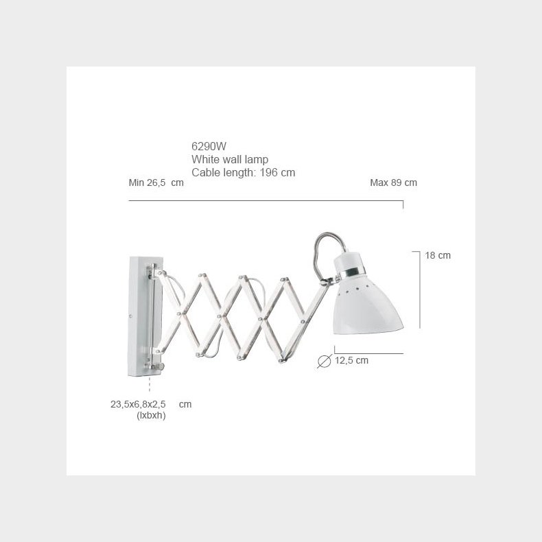 SPRING - hvid saxelampe