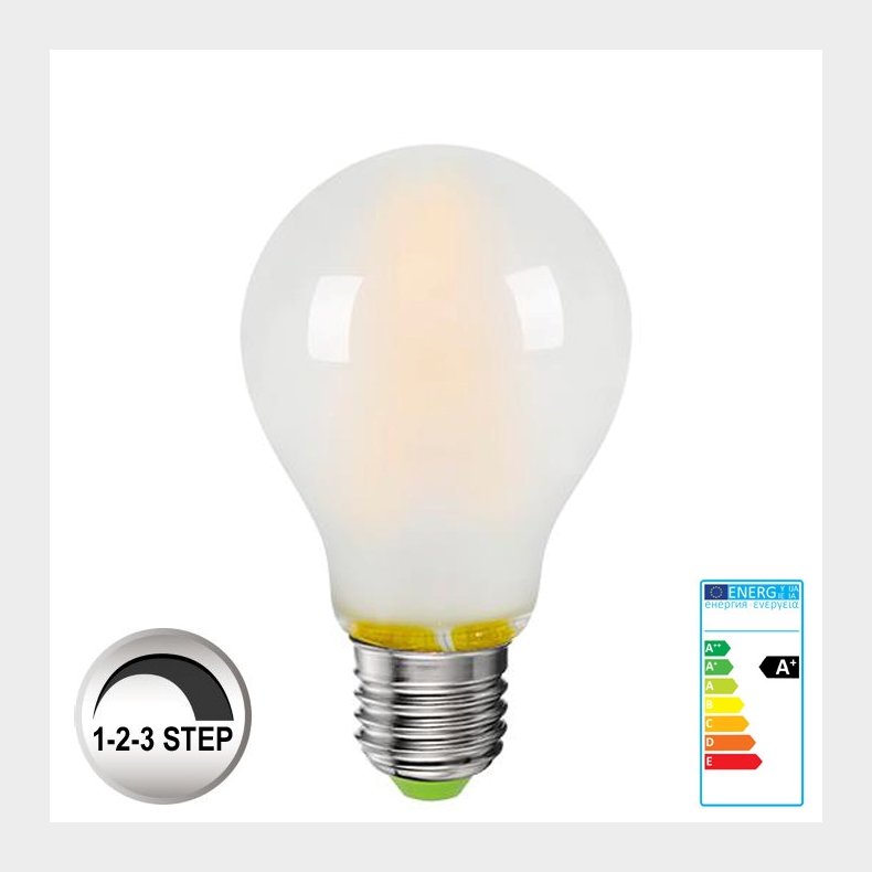 E27 Standard LED  <br> 90Ra 7W 2700k 3-STEP 