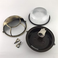 SKOTLAMPE rund-17,5 cm-IP64 Messing