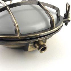 SKOTLAMPE rund-24 cm-IP64 Messing