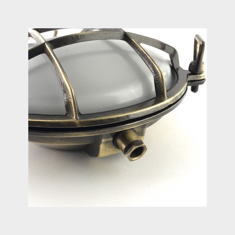 SKOTLAMPE rund-24 cm-IP64 Messing