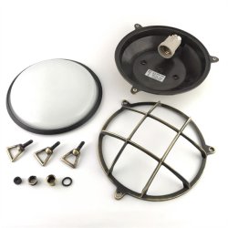 SKOTLAMPE rund-24 cm-IP64 Messing