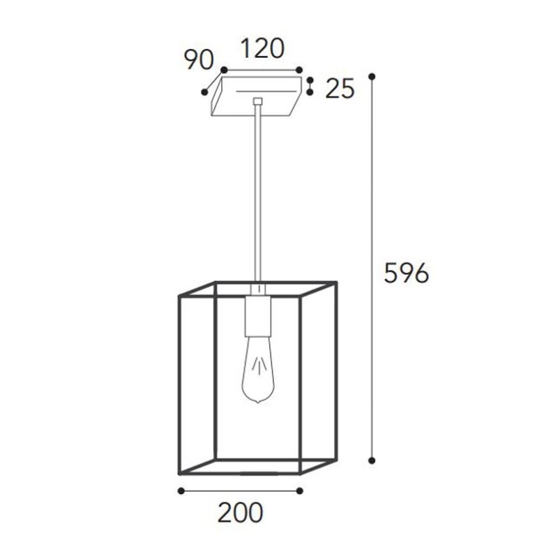 CUBIC 3383 - Ceiling light IP20