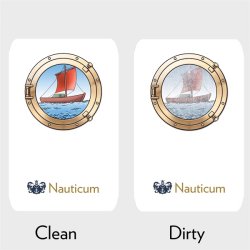 Clean-Dirty dishwashing magnet - H 9.5 x W 6.0 cm