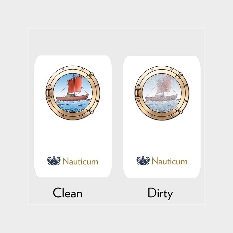 Clean-Dirty dishwashing magnet - H 9.5 x W 6.0 cm